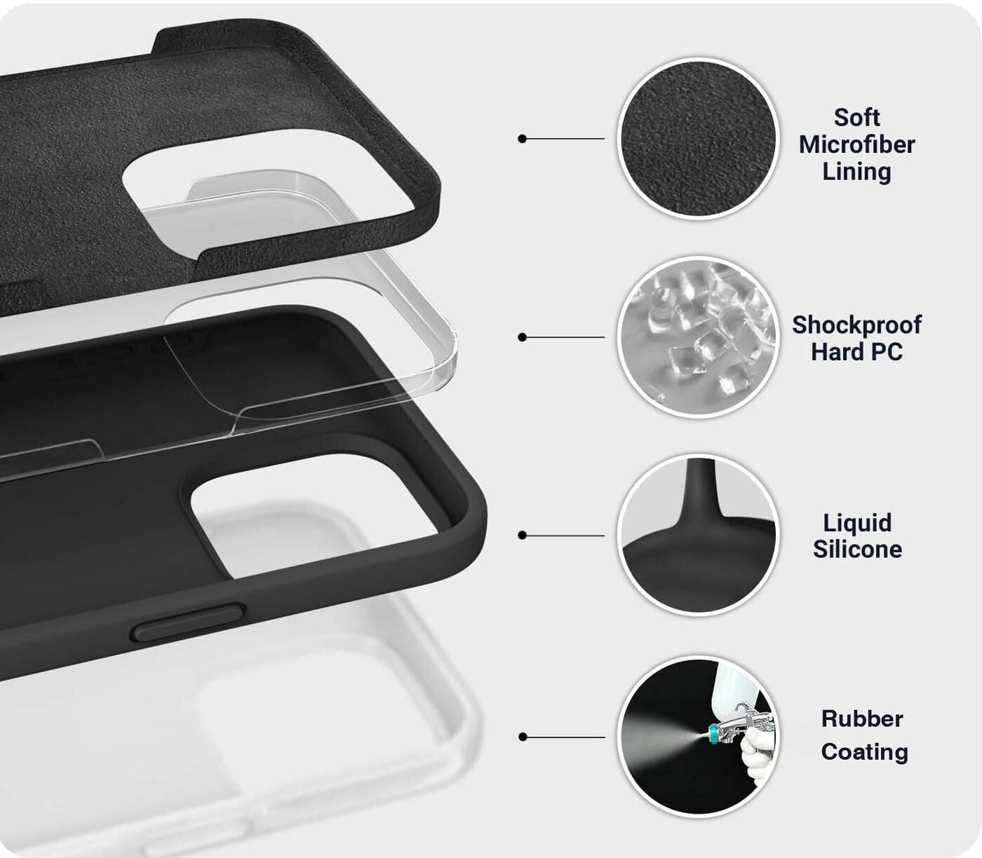 eSTUFF ES67150056-BULK mobile phone case 16.8 cm (6.6") Cover Black