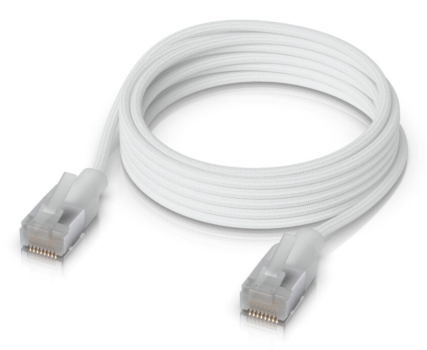 Ubiquiti UACC-Cable-Patch-EL-C6A-2M-W networking cable Translucent, White Cat6a