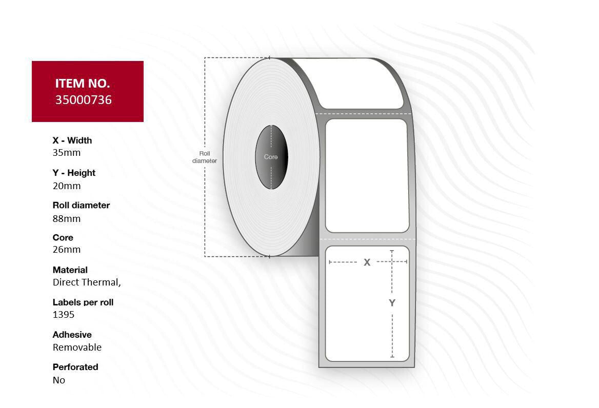 Capture 35000736 printer label White