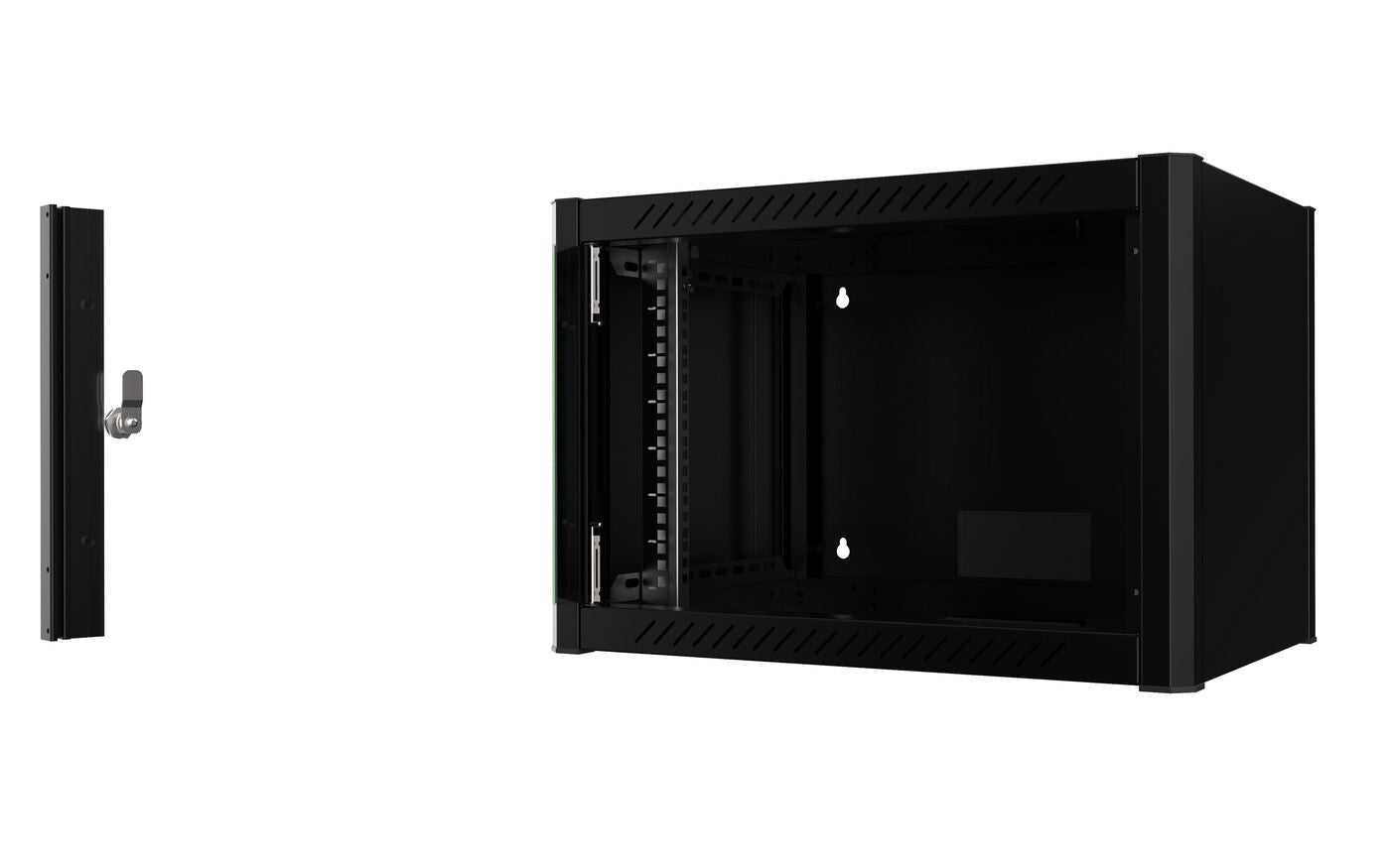 Lanview RWM07U45BL rack cabinet 7U Wall mounted rack Black