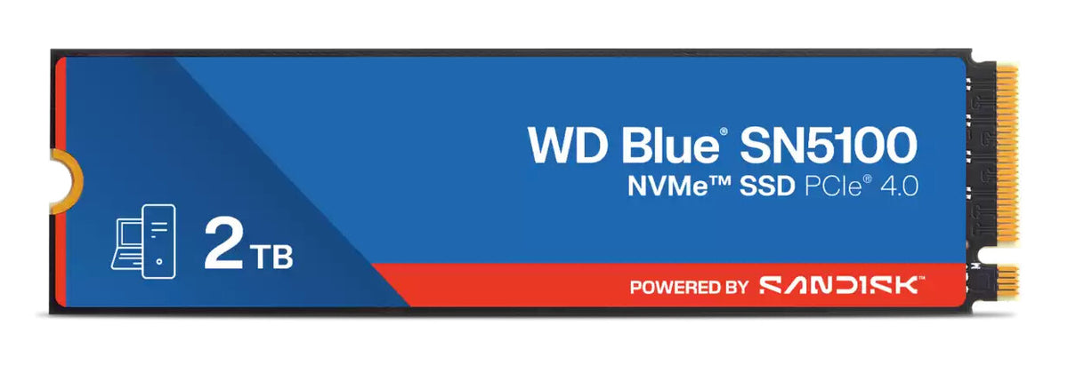 Western Digital 2TB WD Blue SN5100 NVMe SSD, M.2, PCI Express 4.0, QLC 3D NAND