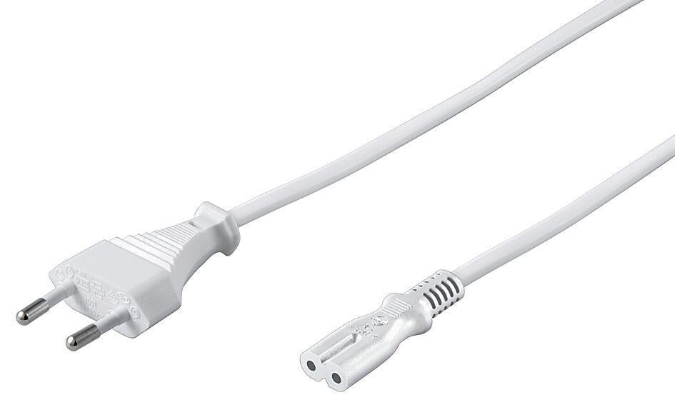 Microconnect PE030730W power cable White 3 m Power plug type C C7 coupler
