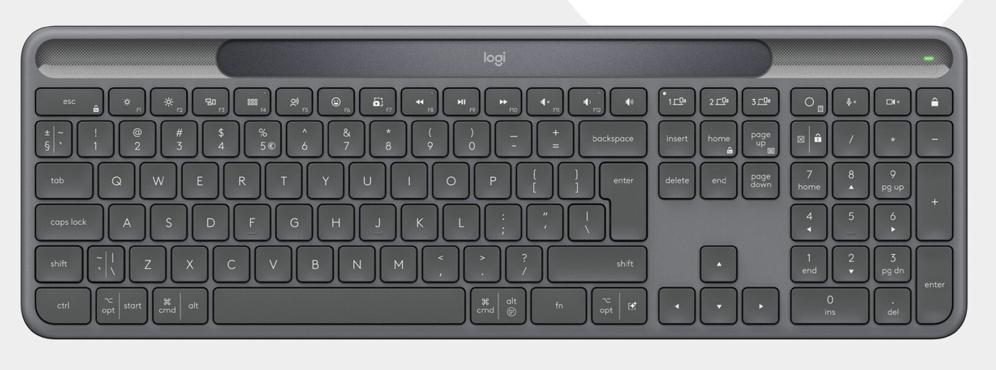 Logitech Signature Slim Solar + K980 for Business keyboard Universal RF Wireless + Bluetooth QWERTY UK English Graphite