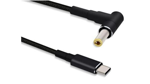 Microconnect USBC-DC-5A-15V cable gender changer 5.5 x 2.5 mm Black