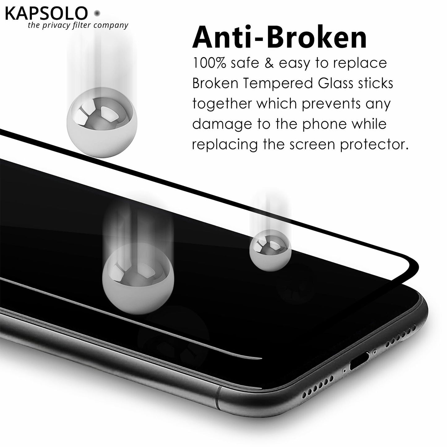 KAPSOLO Tempered GLASS iPhone 12 Pro Max Sreen Protection