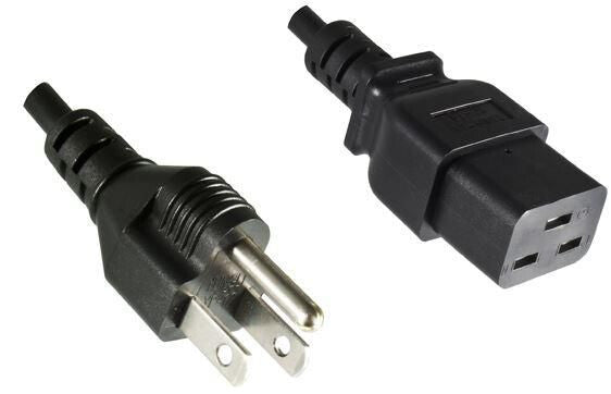 Microconnect PE110518 power cable Black 1.8 m Power plug type B C19 coupler