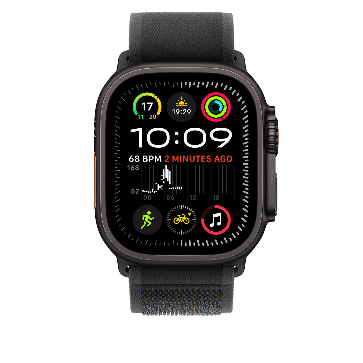 Apple 49mm Black Trail Loop - S/M - Black Titanium Finish