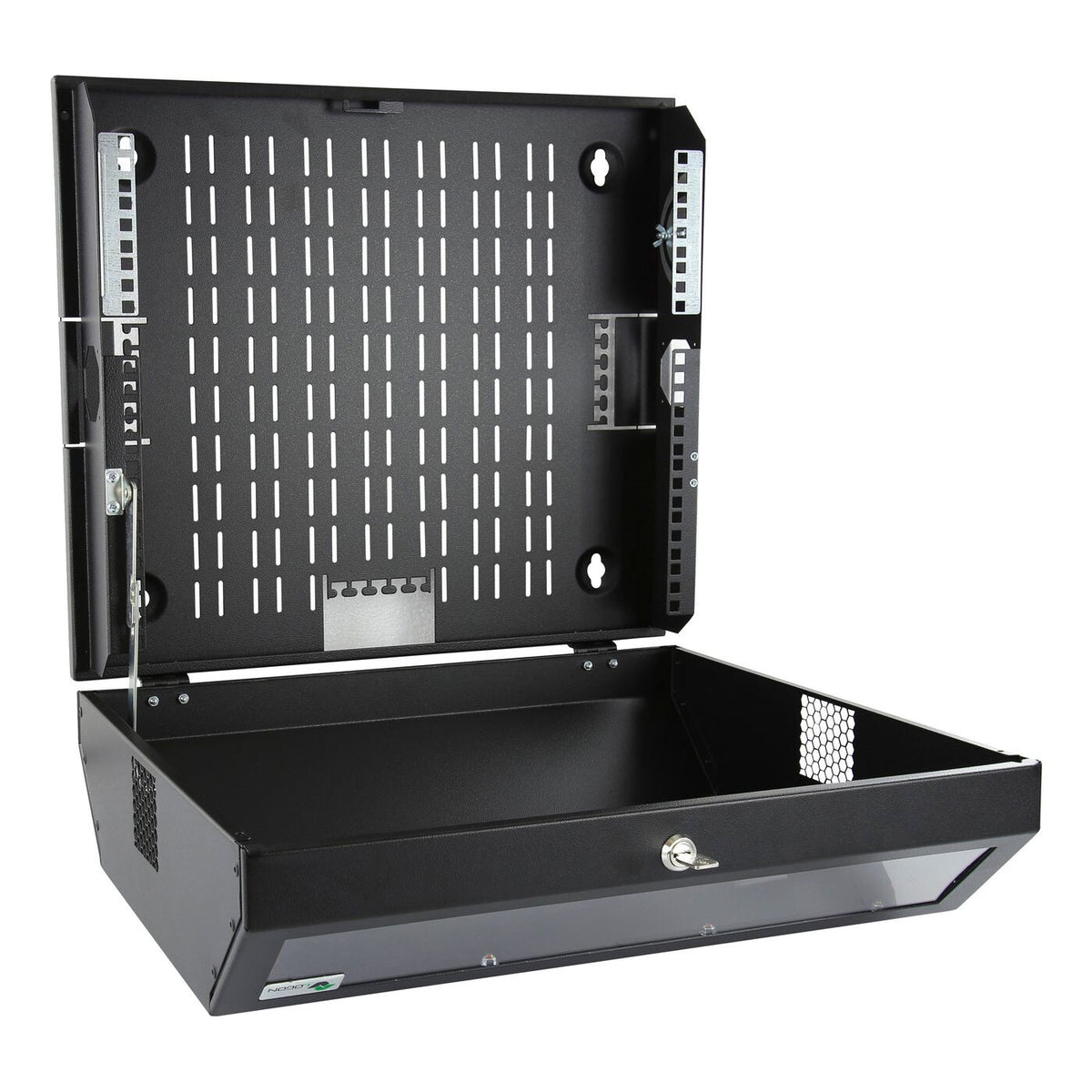 Lanview RWSLMBL rack cabinet 8U Wall mounted rack Black