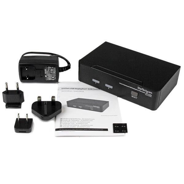 StarTech.com 2 Port Professional USB DisplayPort KVM Switch with Audio - TAA