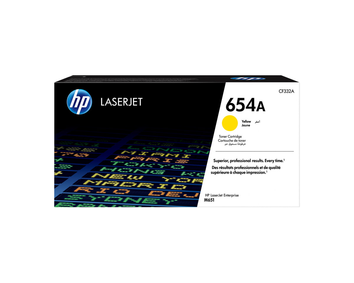HP 654A Yellow Original LaserJet Toner Cartridge