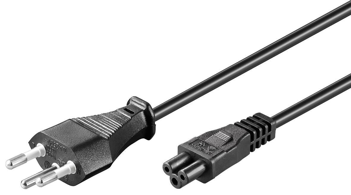 Microconnect PE160850 power cable Black 5 m Power plug type J C5 coupler