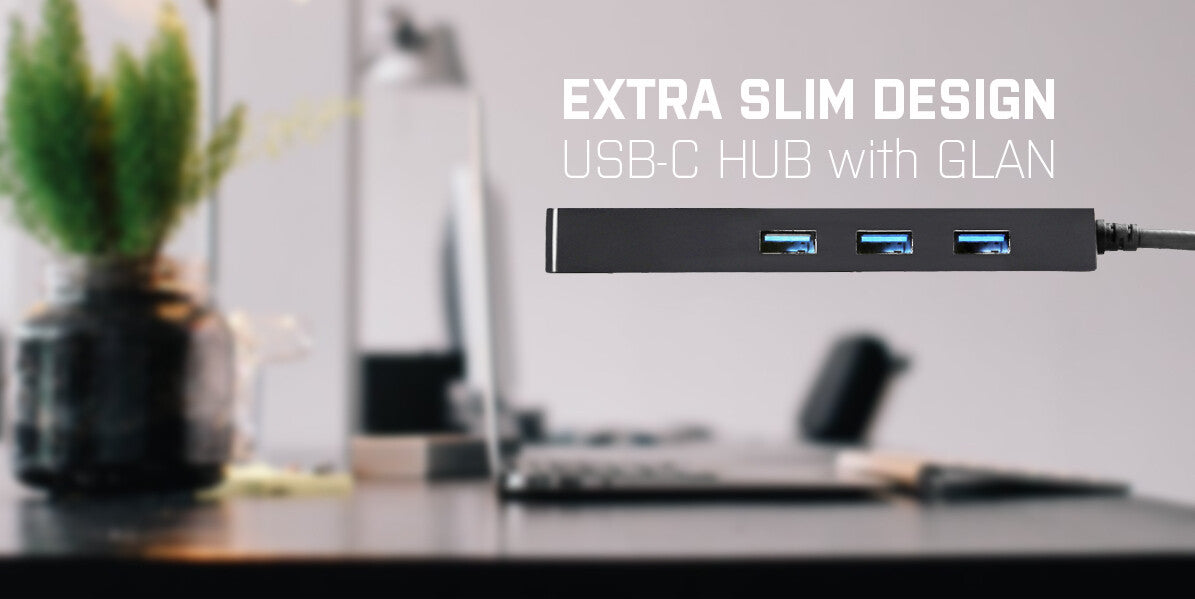 i-tec Advance USB-C Slim Passive HUB 3 Port + Gigabit Ethernet Adapter