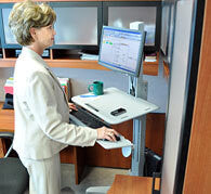Ergotron WorkFit C-Mod, Single Display Sit-Stand Workstation 68.6 cm (27") Floor Grey