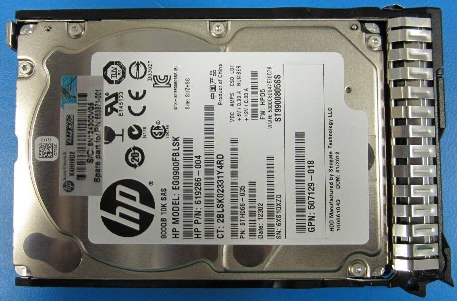 HP 900GB hot-plug dual-port SAS HDD internal hard drive 10000 RPM 2.5"