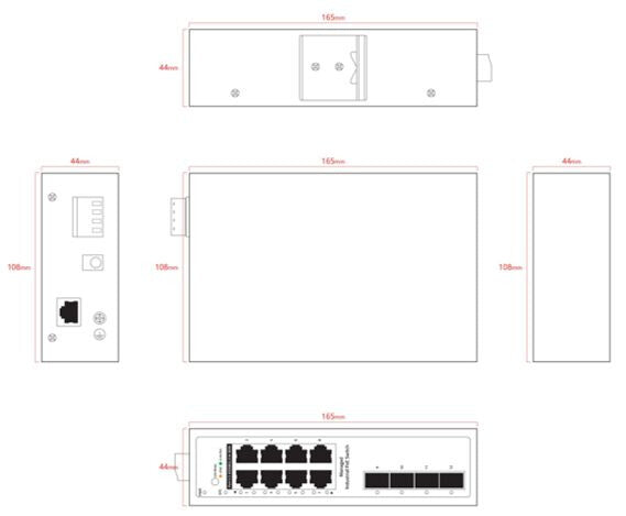 Ernitec ELECTRA-IM08-1GB network switch Managed L2/L2+ Gigabit Ethernet (10/100/1000) Power over Ethernet (PoE)
