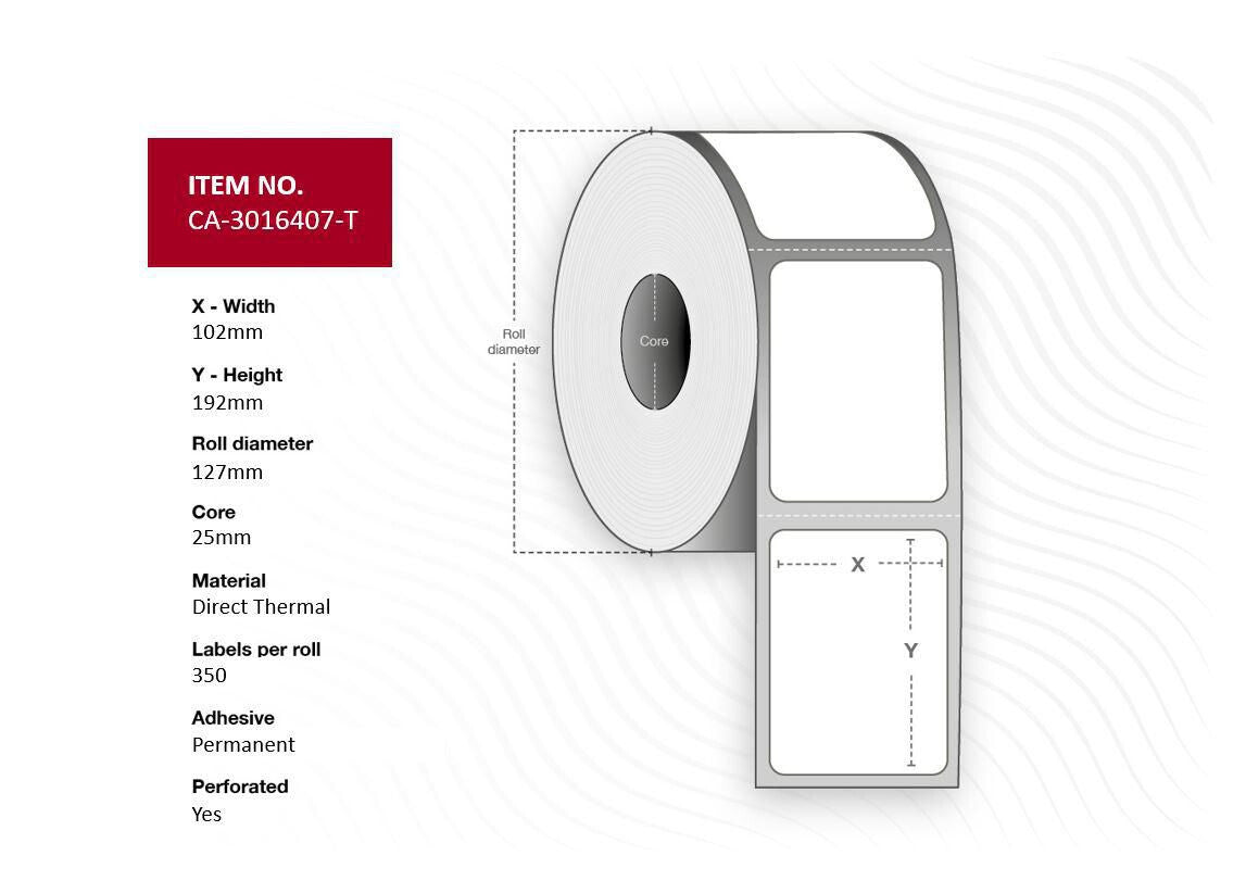 Capture CA-3016407-T printer label White
