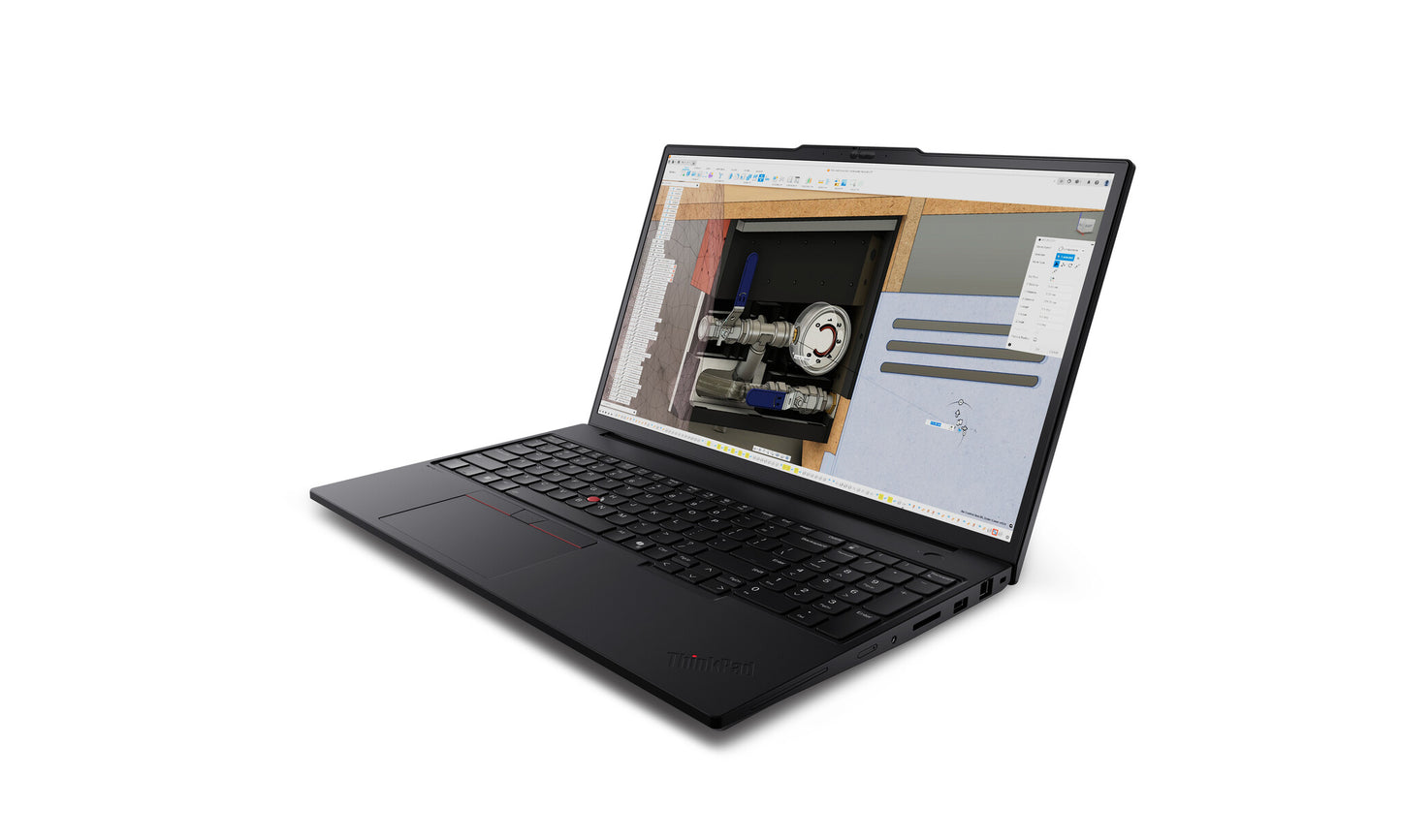 Lenovo ThinkPad P16v Gen 3 (Intel) Intel Core Ultra 7 255H Mobile workstation 40.6 cm (16") WUXGA 32 GB DDR5-SDRAM 1 TB SSD NVIDIA RTX PRO 1000 Blackwell Wi-Fi 7 (802.11be) Windows 11 Pro Italian Black