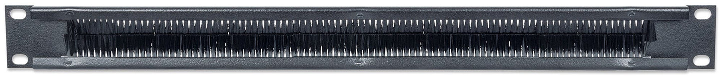 Intellinet 19" Cable Entry Panel, 1U, with Brush Insert, Black