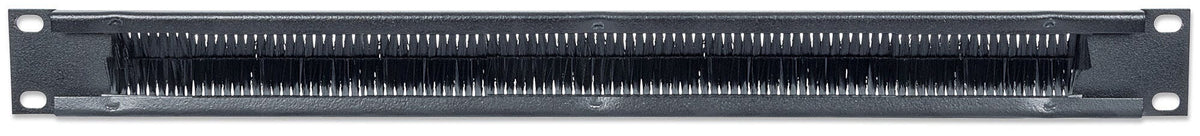 Intellinet 19" Cable Entry Panel, 1U, with Brush Insert, Black