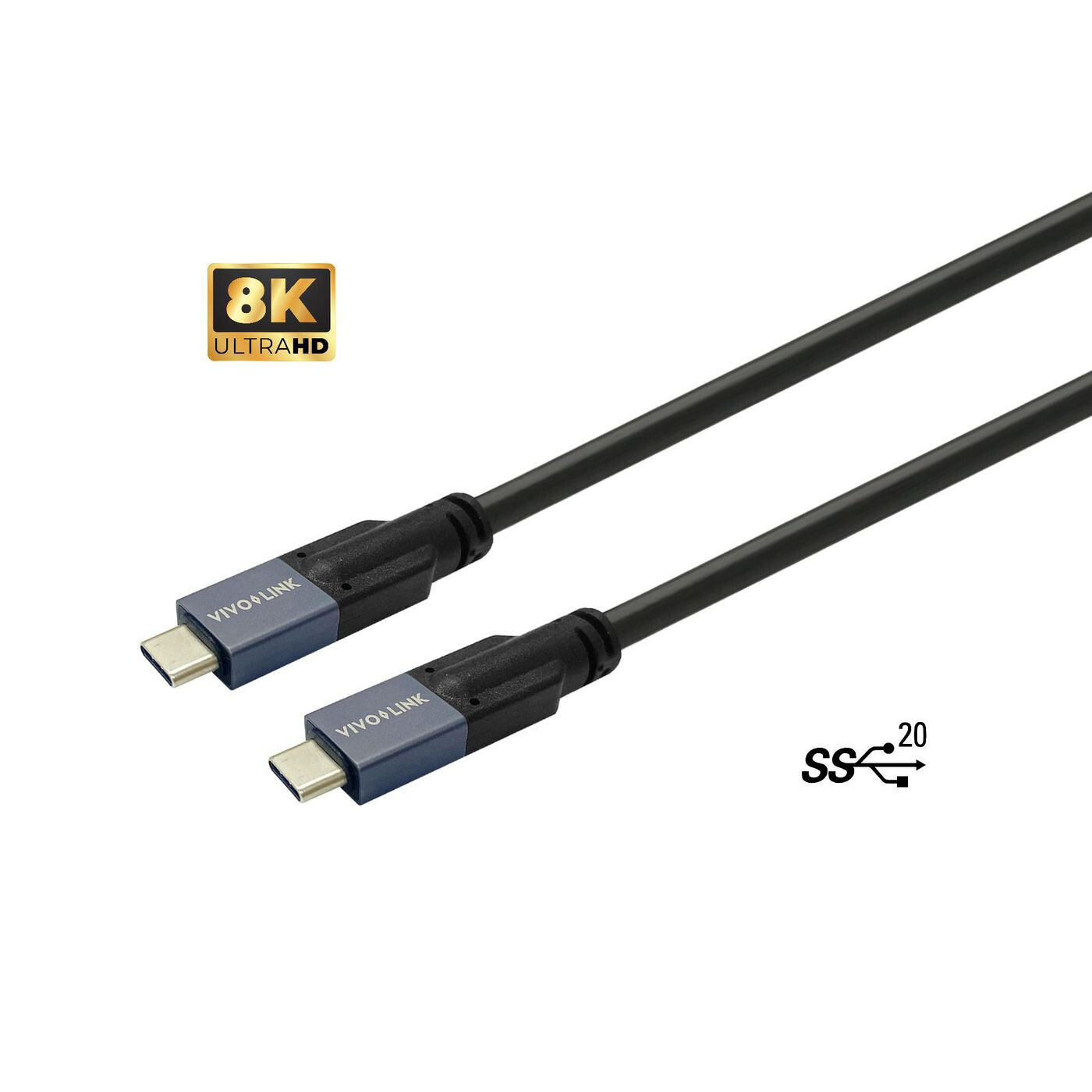 Vivolink PROUSBCMM7.5 USB cable USB 3.2 Gen 2x2 7.5 m USB C 100 W Black