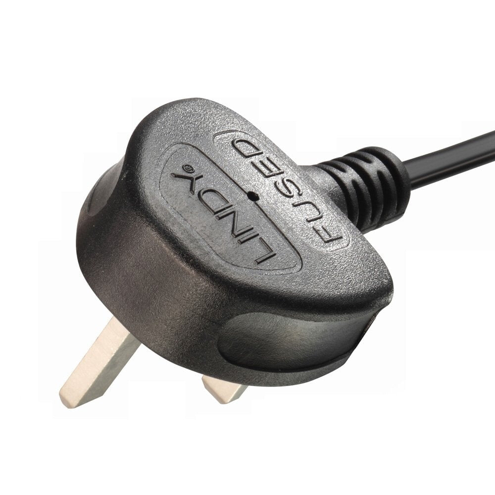 Lindy 3m UK 3 Pin to C5 Mains Cable, lead free