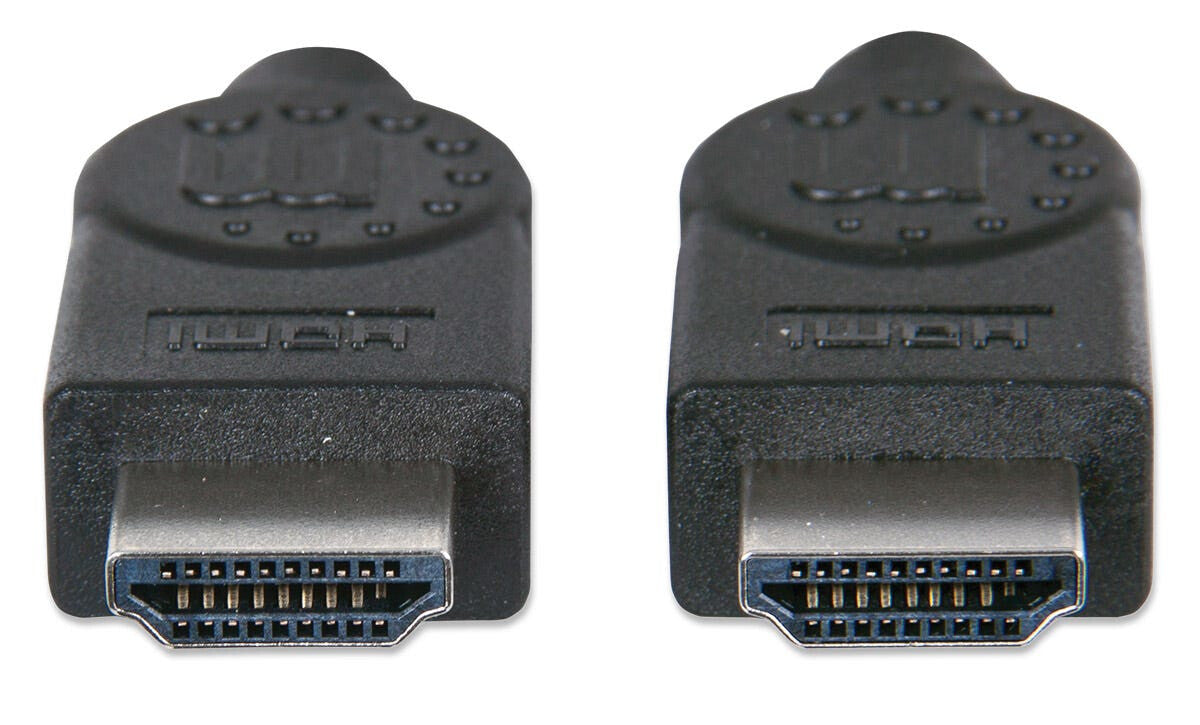 Manhattan HDMI 4K@30Hz Cable, 5m, Suitable for ALL 1080p/HD and majority of 4K uses (check your system 4K specification to be sure), Male to Male, Black, Ultra HD 4k x 2k, Lifetime Warranty, High Speed, Equivalent to HDMM5M