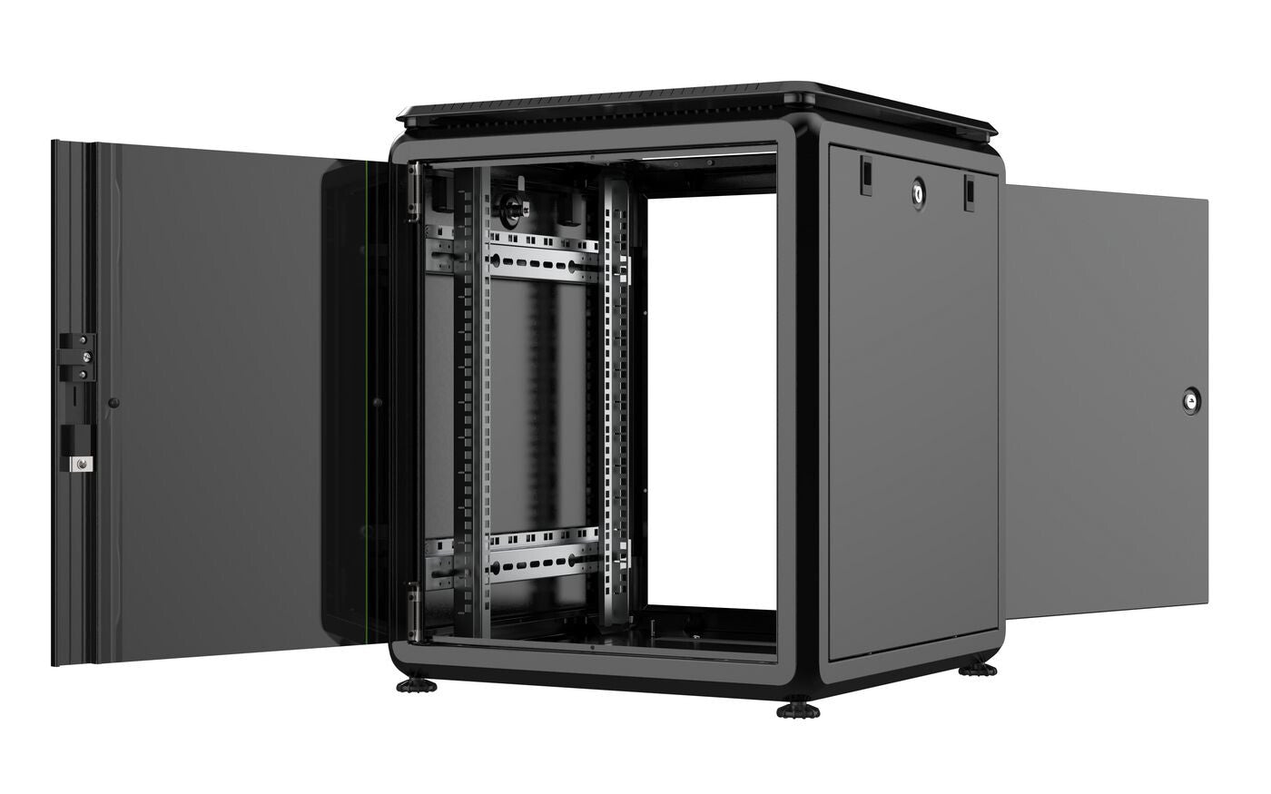 Lanview RDL12U66BL rack cabinet 12U Freestanding rack Black