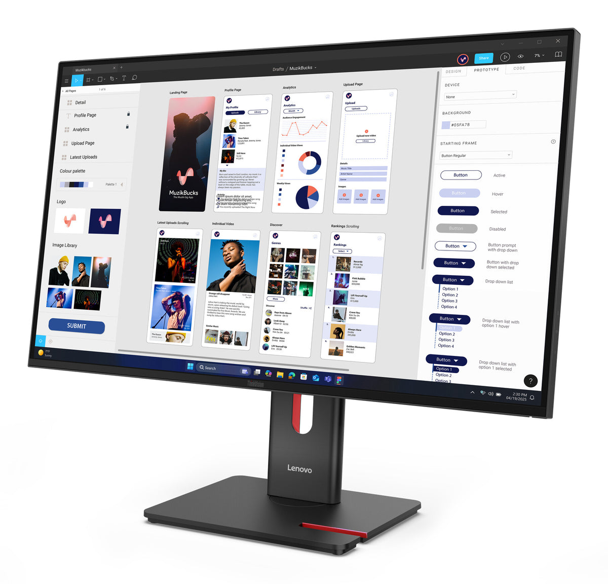 Lenovo ThinkVision T32UD-40 Monitor