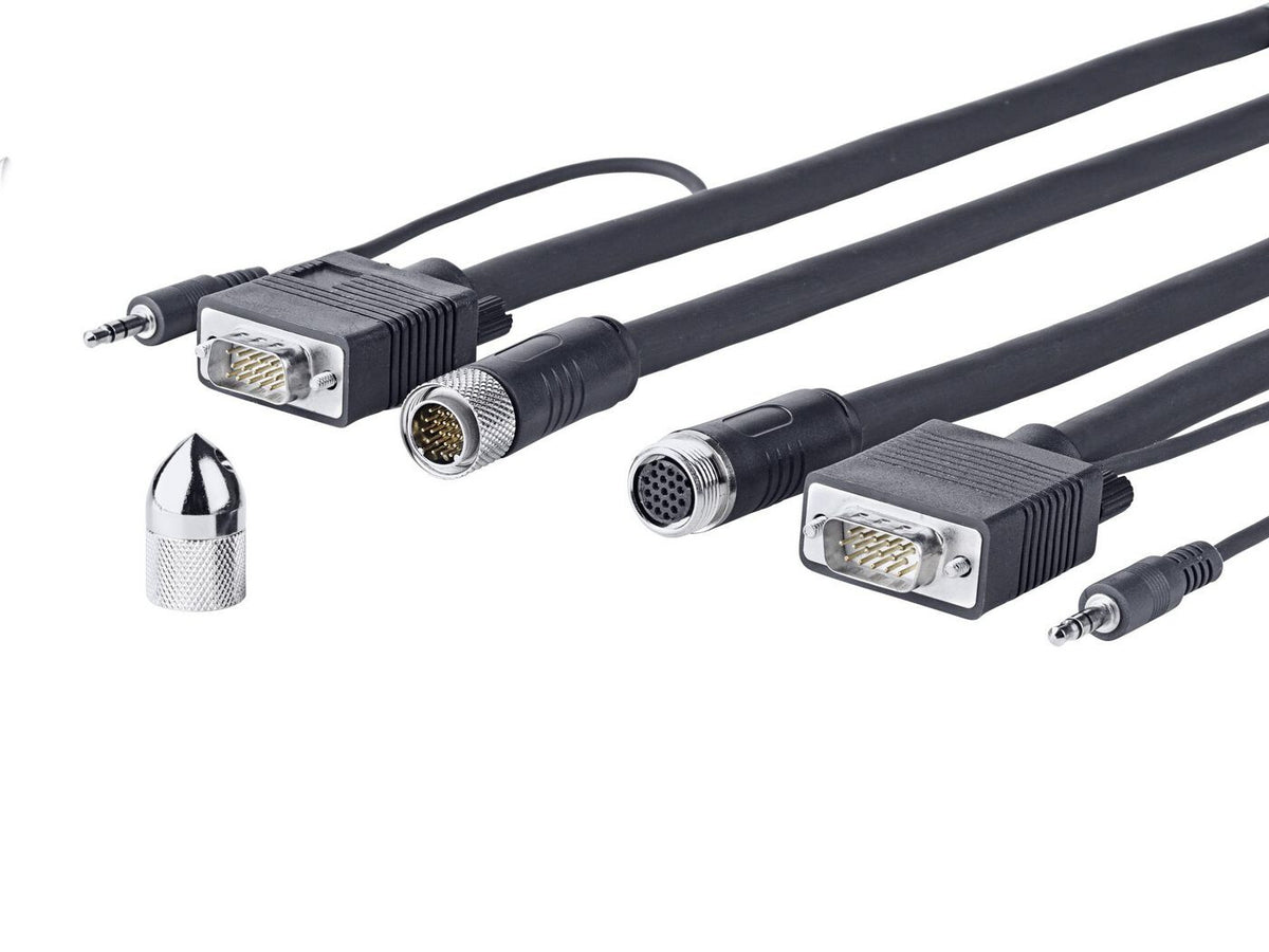 Vivolink PROVGASCW10 VGA cable 10 m VGA (D-Sub) + 3.5mm Black