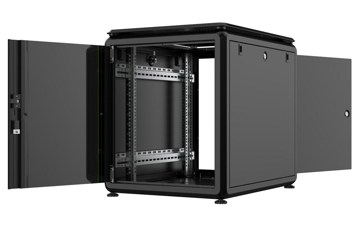 Lanview RDL12U68BL rack cabinet 12U Freestanding rack Black