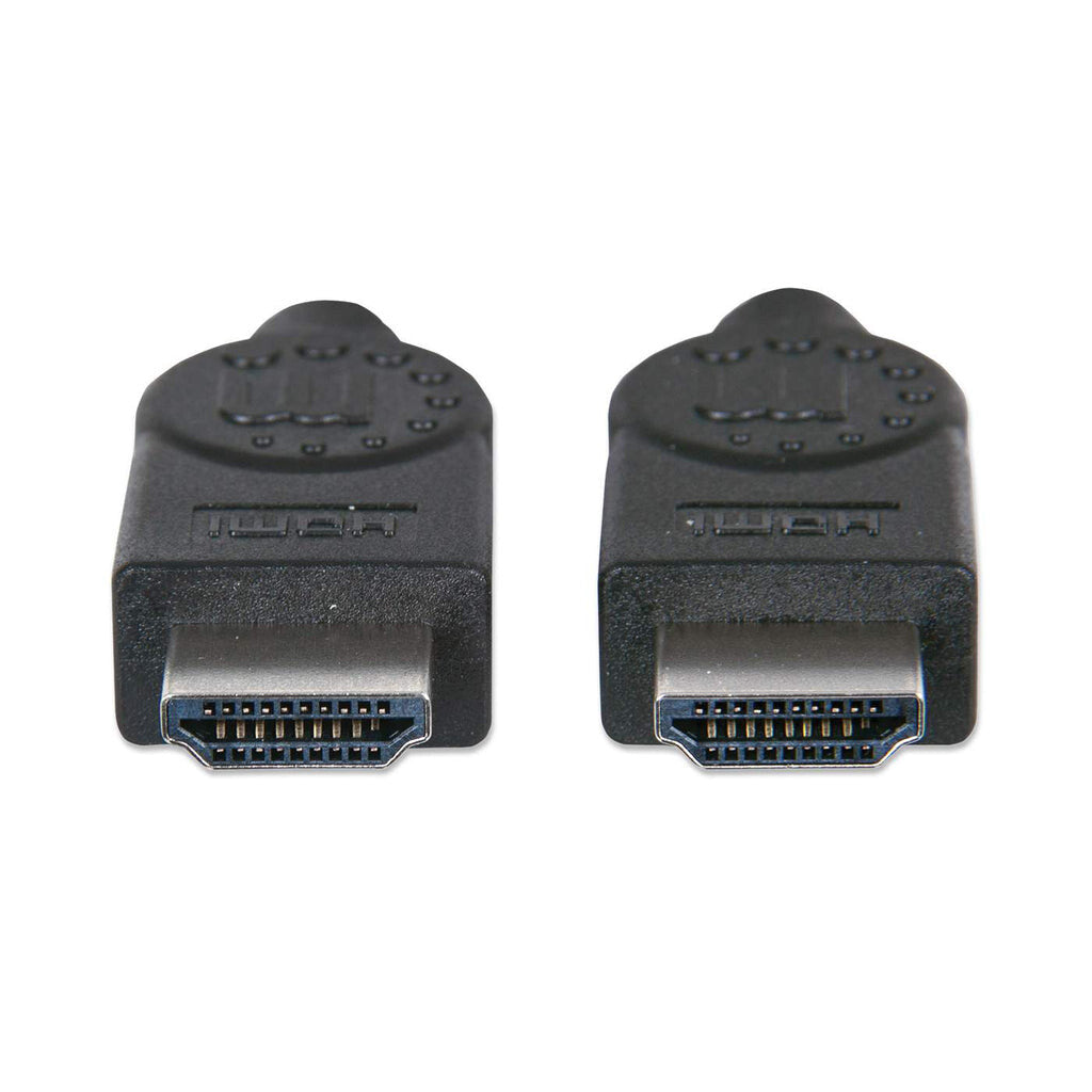 Manhattan HDMI 4K@30Hz Cable, 15m, Suitable for ALL 1080p/HD and majority of 4K uses (check your system 4K specification to be sure), Male to Male, Black, Ultra HD 4k x 2k, Lifetime Warranty, High Speed, Equivalent to HDMM15M