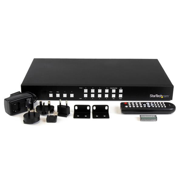 StarTech.com 4x4 HDMI Matrix Switch with Picture-and-Picture Multiviewer or Video Wall - TAA