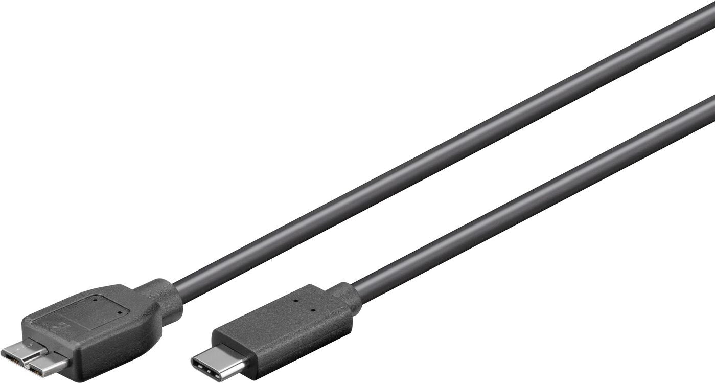Microconnect USB3.1CAMIB3.01 USB cable USB 3.2 Gen 1 (3.1 Gen 1) 1 m USB C Micro-USB B Black