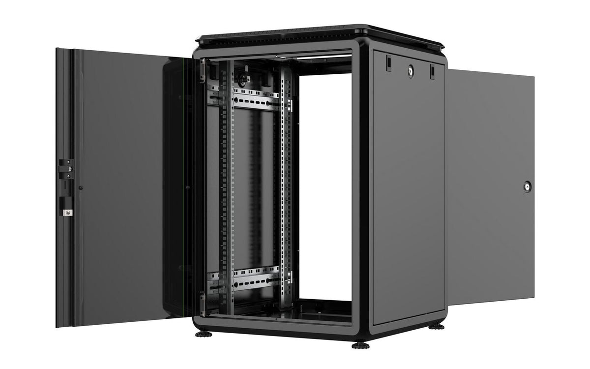 Lanview RDL16U66BL rack cabinet 16U Freestanding rack Black