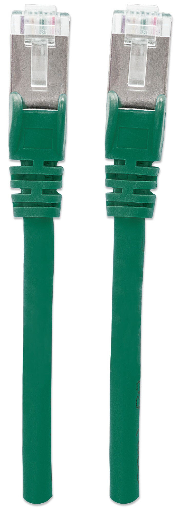 Intellinet Network Patch Cable, Cat6A, 1m, Green, Copper, S/FTP, LSOH / LSZH, PVC, RJ45, Gold Plated Contacts, Snagless, Booted, Lifetime Warranty