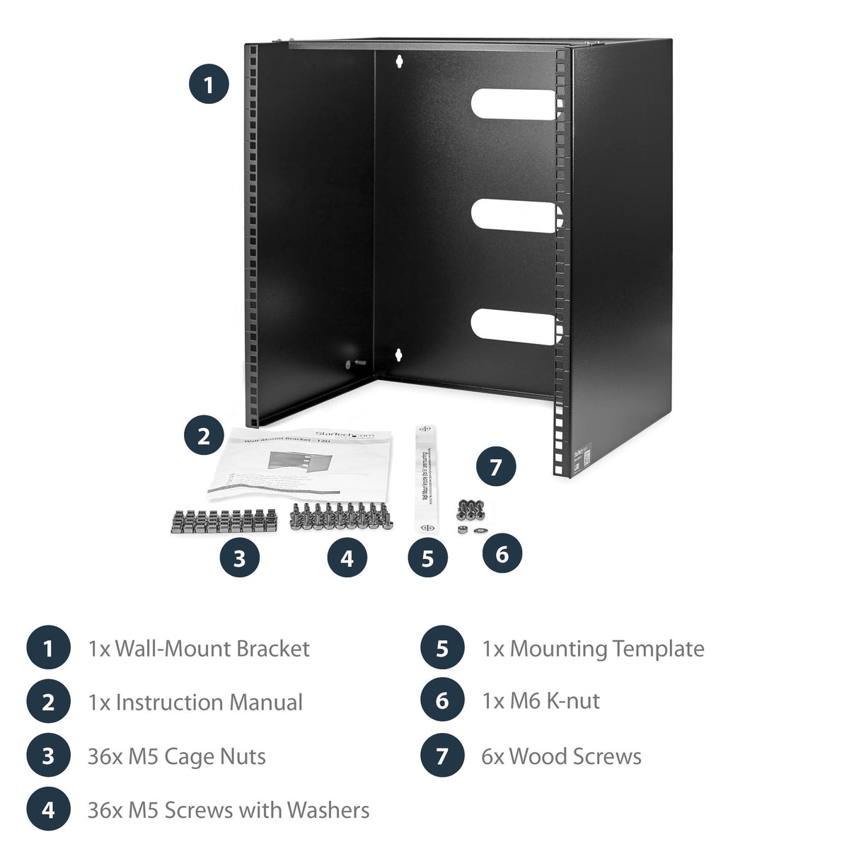 StarTech.com 12U Wall Mount Network Rack - 14 Inch Deep (Low Profile) - 19" Patch Panel Bracket for Shallow Server and IT Equipment, Network Switches - 125lbs/57kg Weight Capacity, Black - TAA