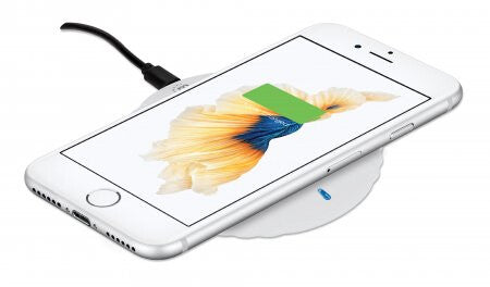 Manhattan Smartphone Wireless Charging Pad, 5W charging, QI certified, White, Micro-USB to USB-A cable included, Micro-USB input into pad, USB-A wall charger/input required (not included), Cable 0.5m, Three Year Warranty