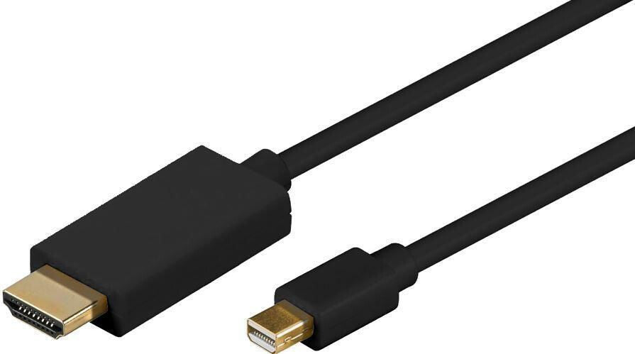 Microconnect MDPHDMI2B video cable adapter 2 m Mini DisplayPort HDMI Type A (Standard) Black