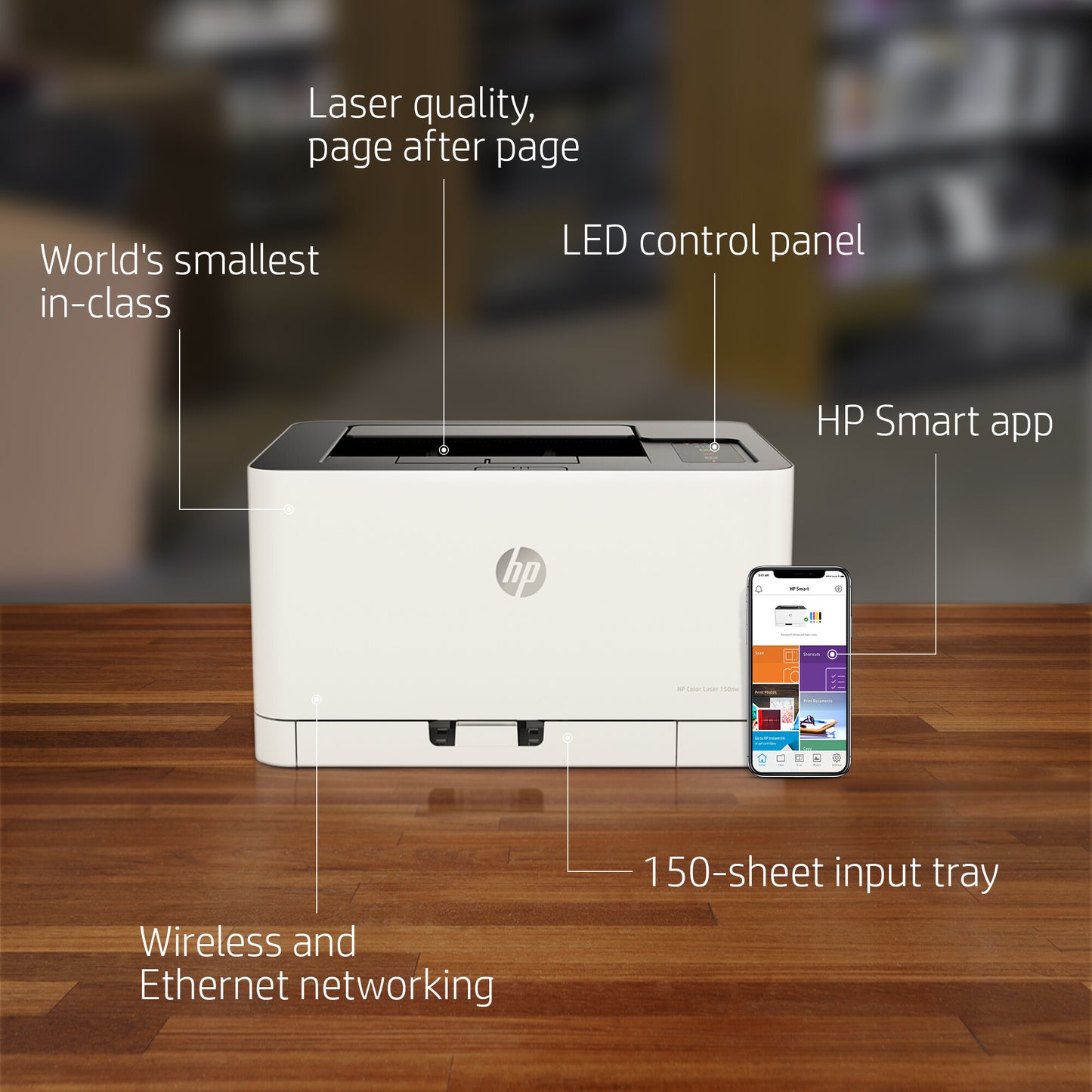 HP Color Laser Laser 150nw Wireless Color Printer, Duplex