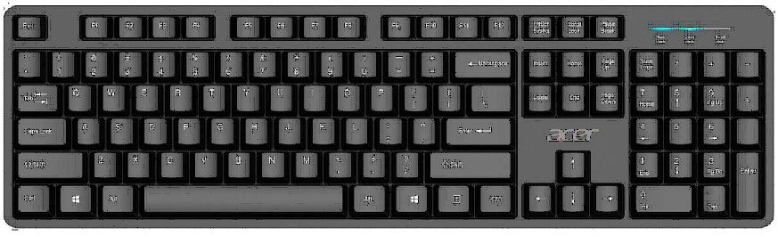 Acer USB Wired keyboard Home/Office QWERTY US International Black