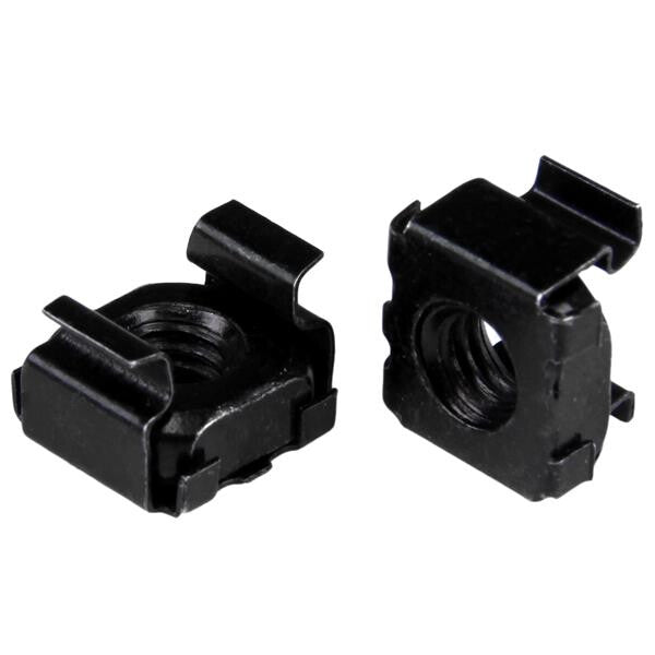 StarTech.com 100-Pack M6 Square Hole Cage Nuts and Installation Tool for 19" or 10" Server Racks, Cabinets and Enclosures, Black - TAA