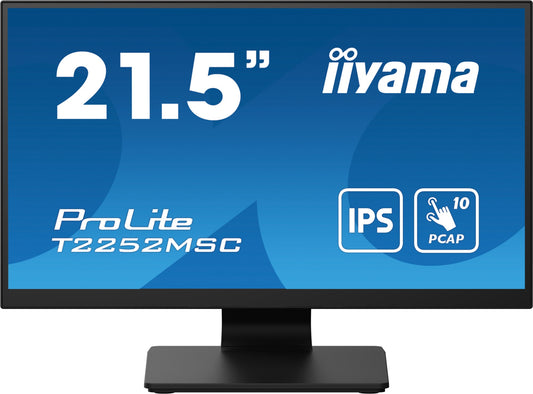 iiyama ProLite T2252MSC-B2 computer monitor 54.6 cm (21.5") 1920 x 1080 pixels Full HD LCD Touchscreen Black