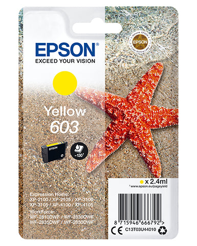 Epson C13T03U44010/603 Ink cartridge yellow, 130 pages 2,4ml for Epson XP 2100