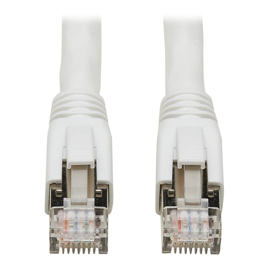 Tripp Lite N272-025-WH Cat8 25G/40G Certified Snagless Shielded S/FTP Ethernet Cable (RJ45 M/M), PoE, White, 25 ft. (7.62 m)