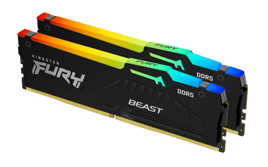 Kingston Technology FURY 32GB 5200MT/s DDR5 CL40 DIMM (Kit of 2) Beast RGB