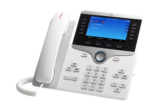 Cisco IP Business Phone 8861, 5-inch WVGA Colour Display, Gigabit Ethernet Switch, Class 4 PoE, WLAN Enabled, 2 USB Ports, 10 SIP Registrations, 1-Year Limited Hardware Warranty (CP-8861-K9=)