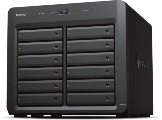 Synology DX1222 storage drive enclosure HDD/SSD enclosure Black 2.5/3.5"