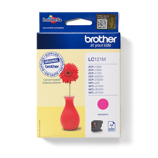 Brother LC-121M Ink cartridge magenta, 300 pages ISO/IEC 24711 3.9ml for Brother DCP-J 132/MFC-J 285
