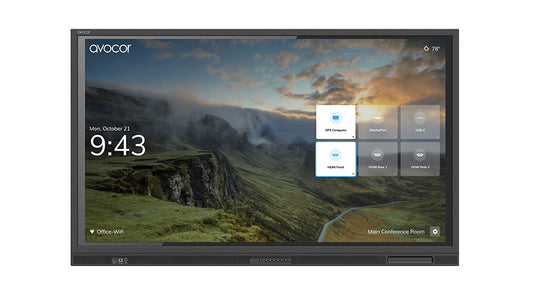 Avocor AVE-7530-A interactive whiteboard 190.5 cm (75") 3840 x 2160 pixels Touchscreen Black USB