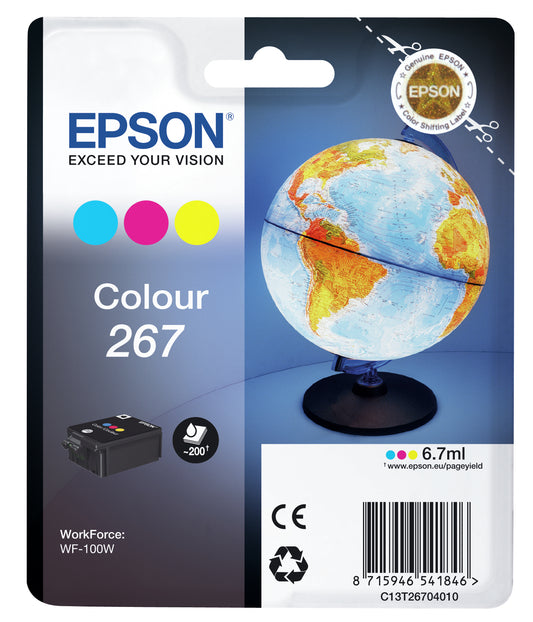 Epson C13T26704010/267 Ink cartridge color, 200 pages 6,7ml for Epson WF-100 W